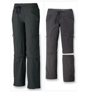 VGUC Mountain Hardware Convertible Cargo Pants Hiking Black Women Sz 12